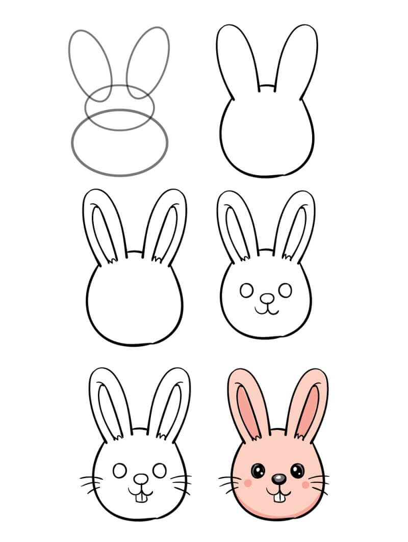 Ein glückliches Kaninchen zeichnen ideen