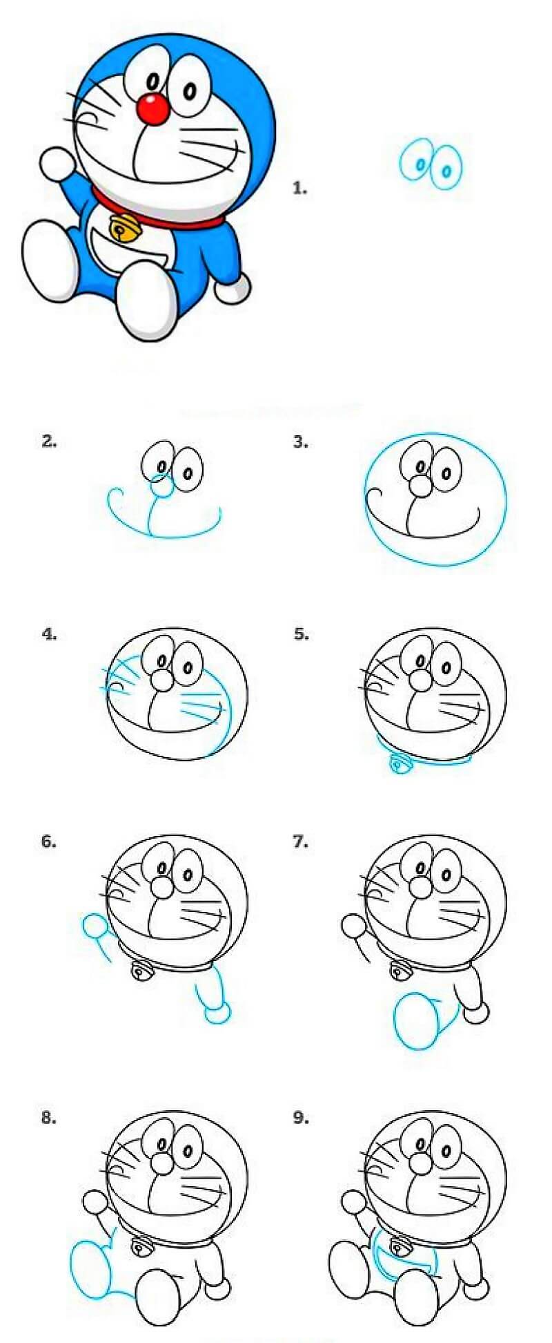 Zeichnen Lernen Ein lustiger Doraemon