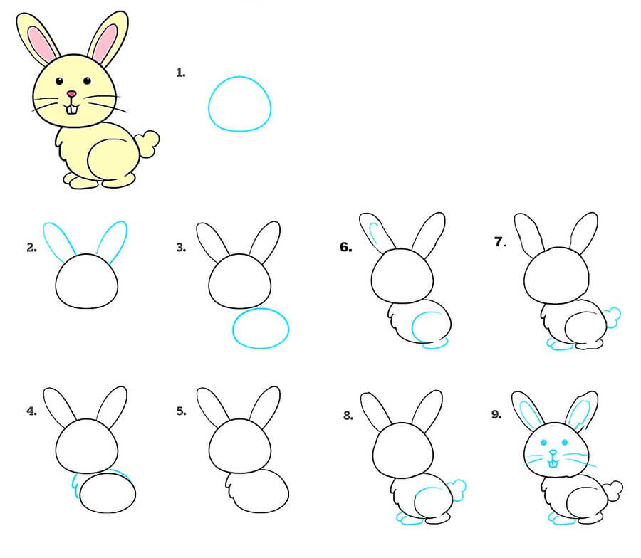 Ein lustiges Kaninchen zeichnen ideen