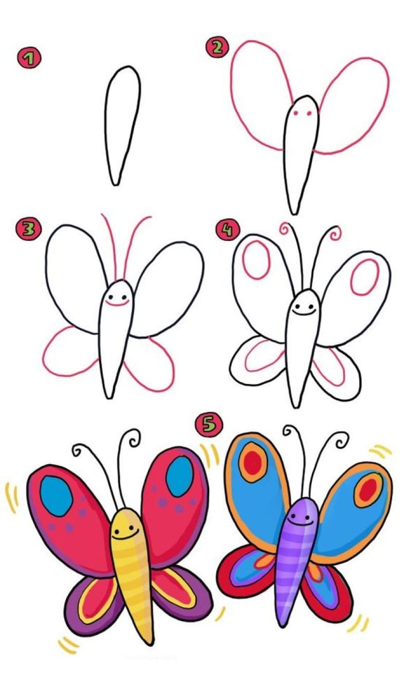 Ein paar Schmetterlinge zeichnen ideen