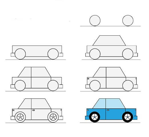 Einfache Autozeichnung zeichnen ideen