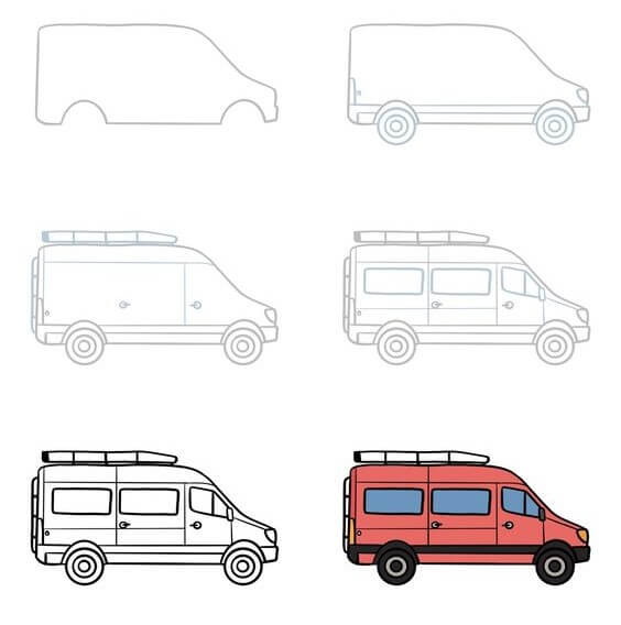 Minivan zeichnen ideen