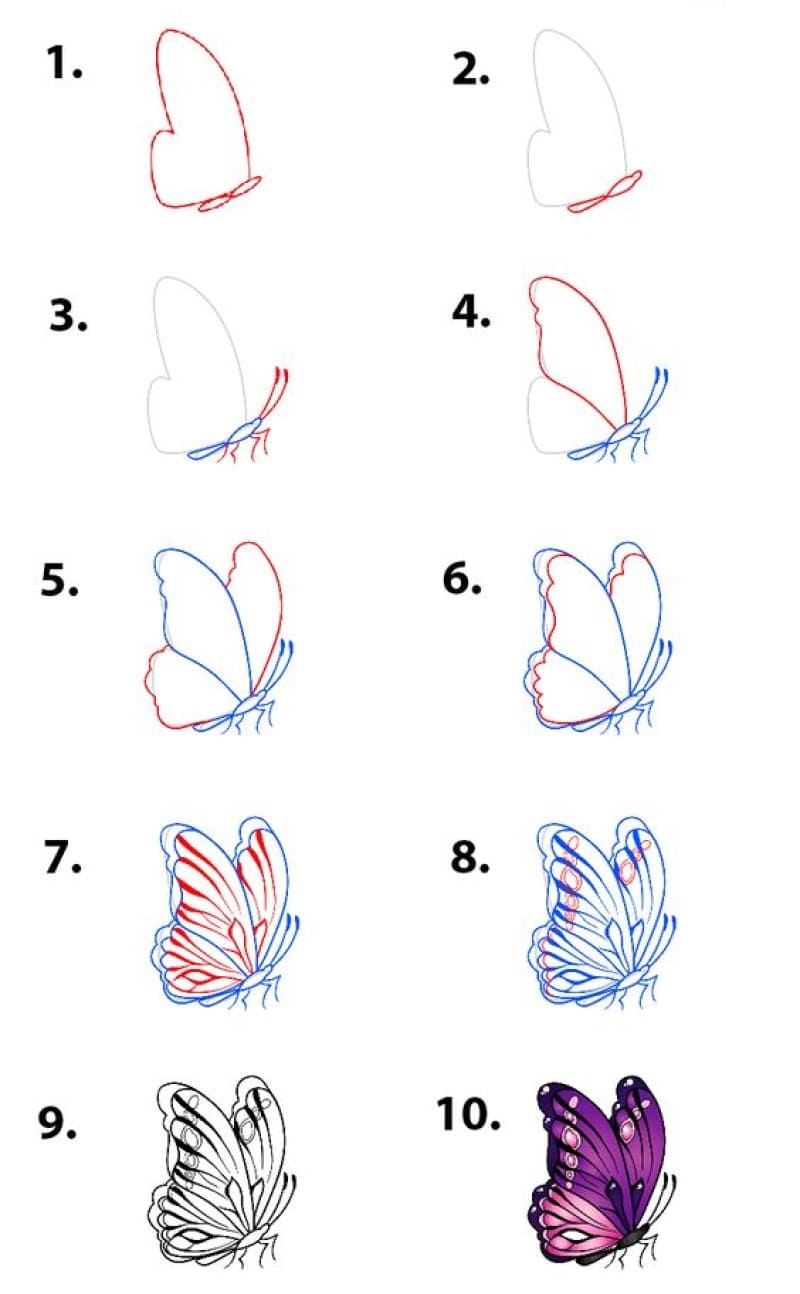 Schmetterlingsidee 11 zeichnen zeichnen ideen