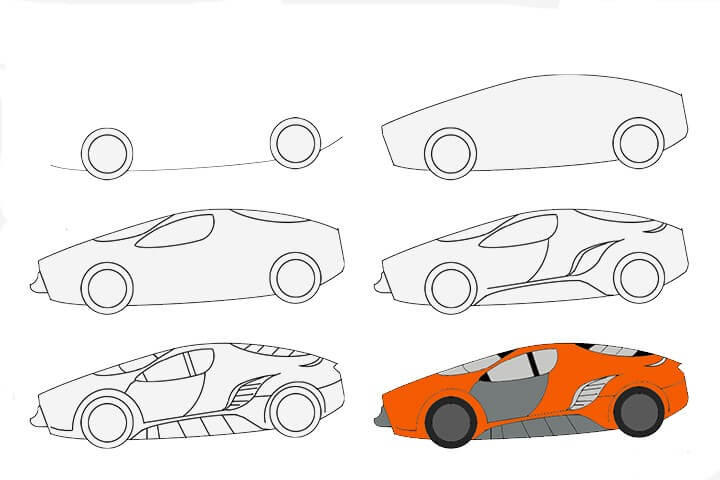 Zeichnen Lernen Zukünftiges Auto (2)