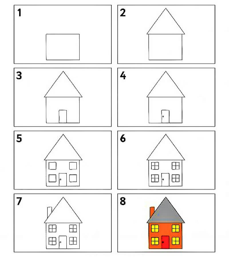 A Two Floors House zeichnen ideen