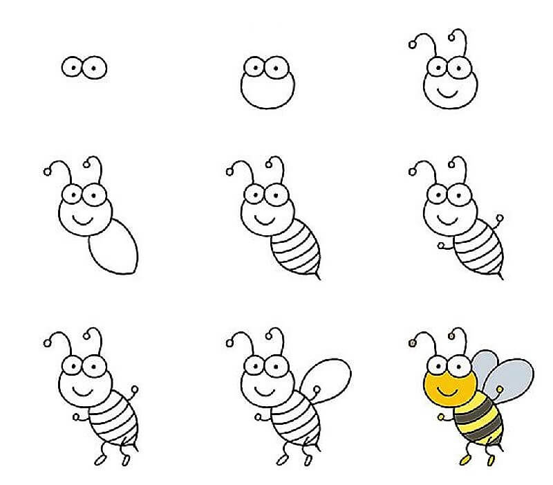 Bienenidee 14 zeichnen ideen