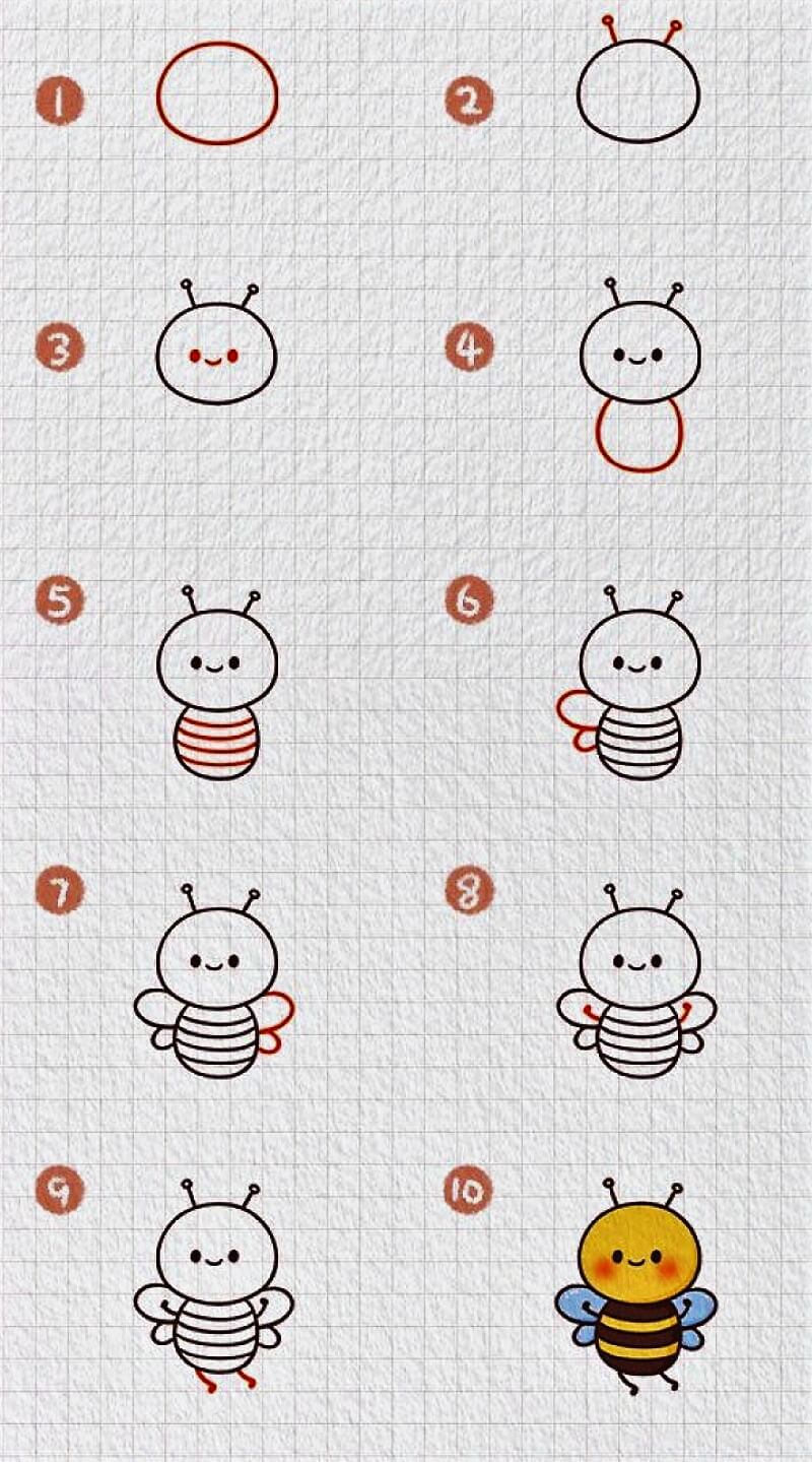 Bienenidee 17 zeichnen ideen
