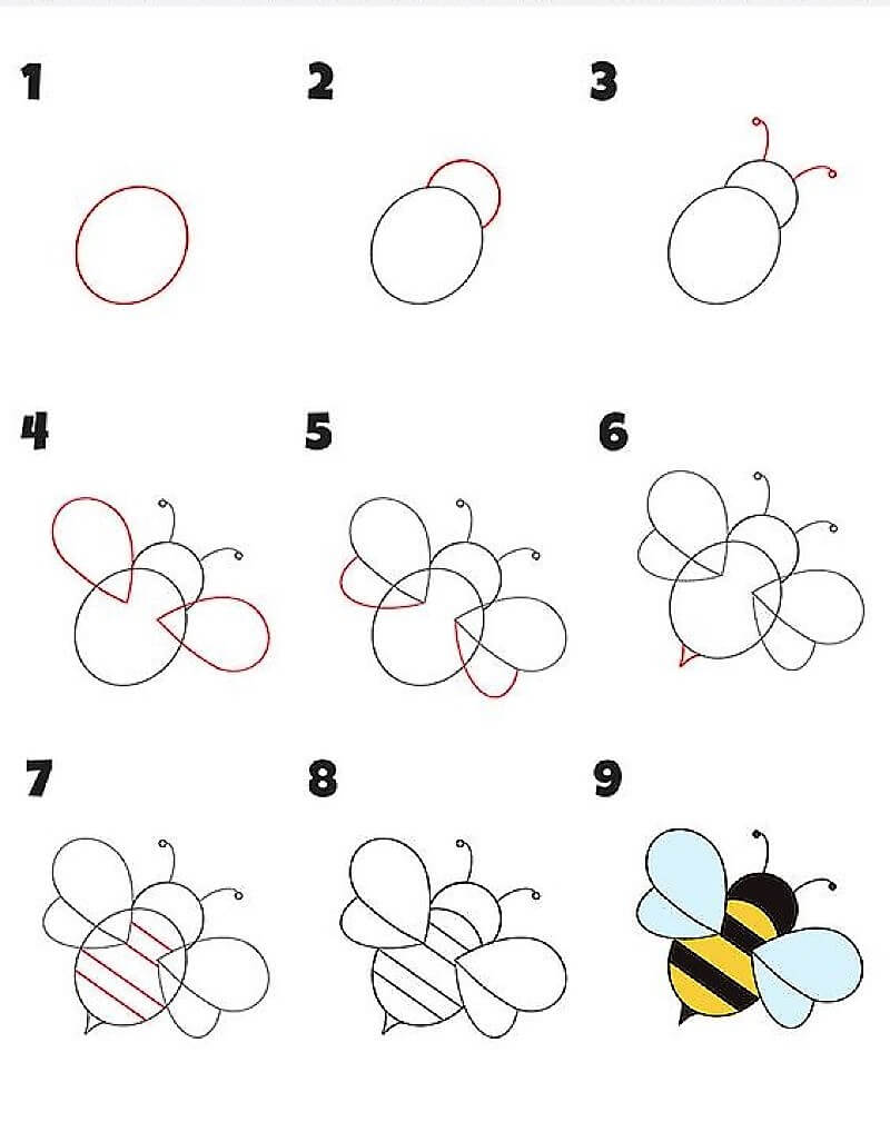 Bienenidee 9 zeichnen ideen