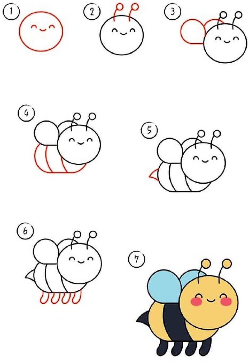 Die süßeste Biene zeichnen ideen