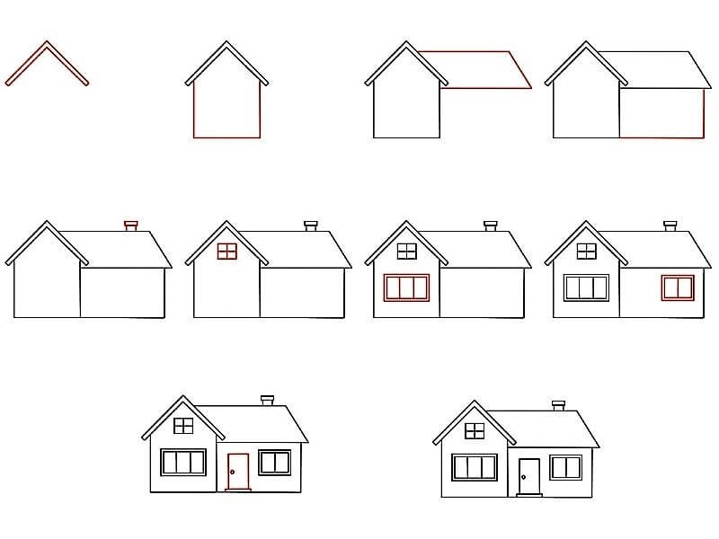 Ein altes Haus zeichnen ideen