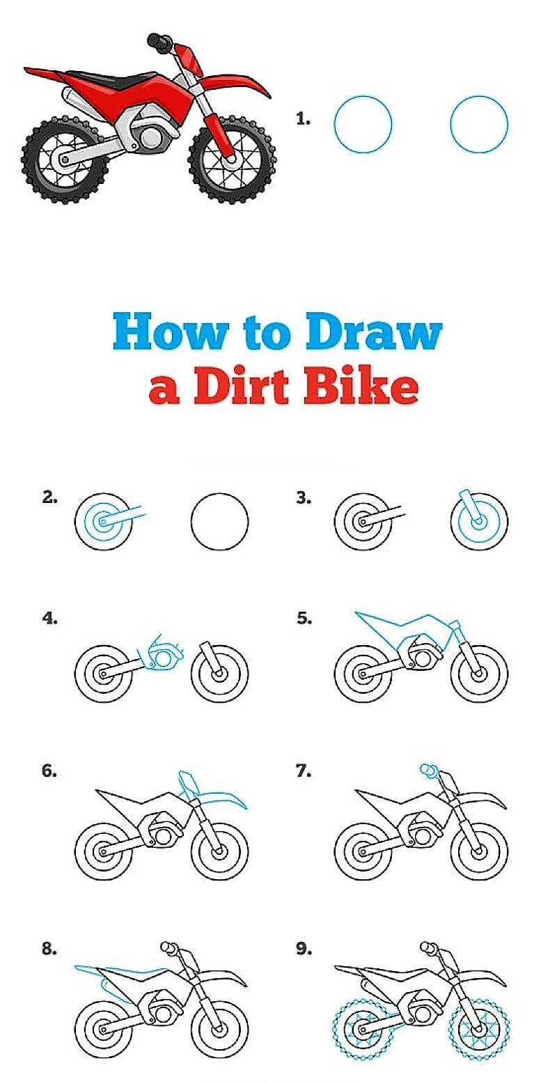 Ein Dirtbike zeichnen ideen