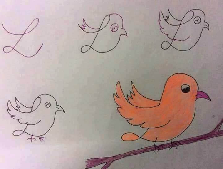 Ein einfacher Vogel zeichnen ideen