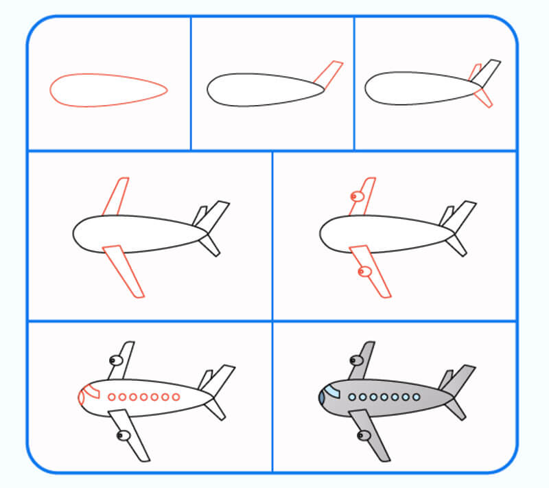 Ein einfaches Flugzeug zeichnen ideen