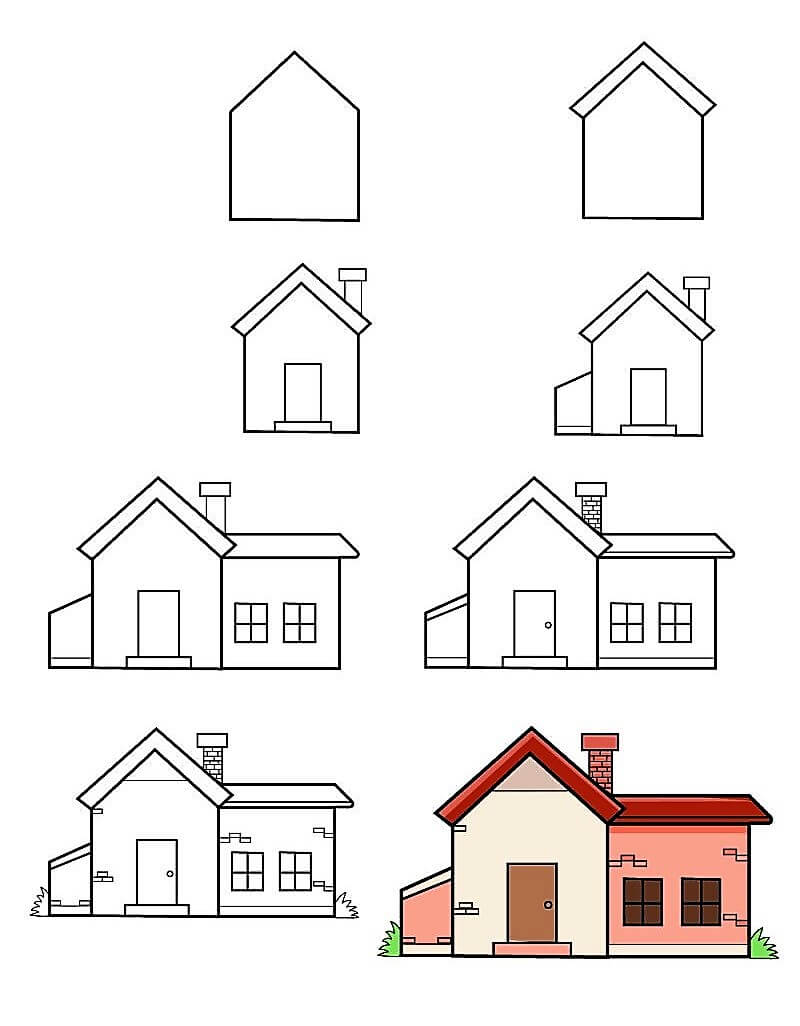 Ein einfaches Haus zeichnen ideen