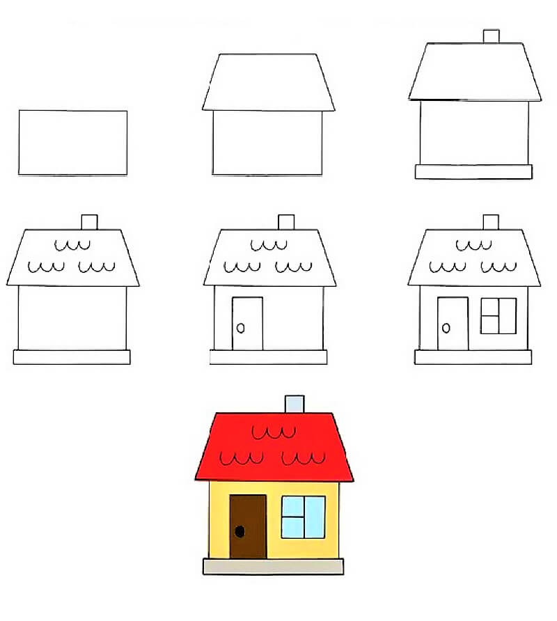 Ein einfaches kleines Haus zeichnen ideen
