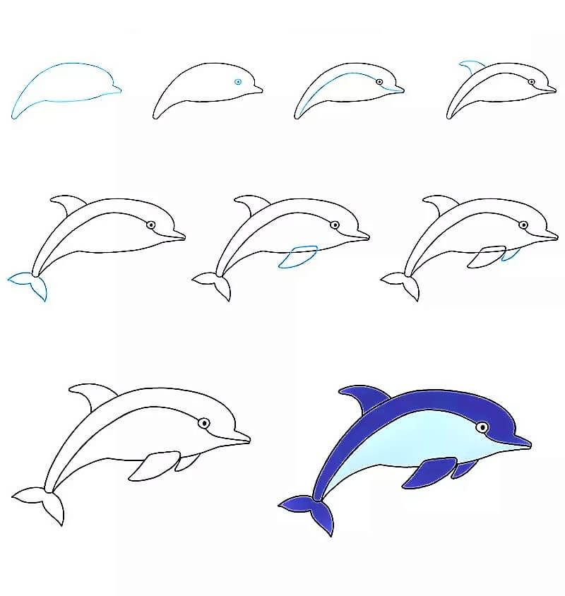 Eine Delphin-Idee 17 zeichnen ideen