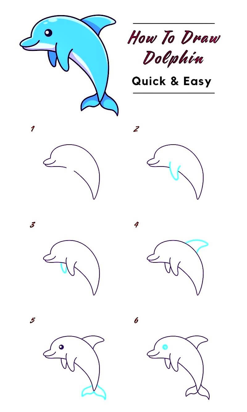 Eine Delphin-Idee 23 zeichnen ideen