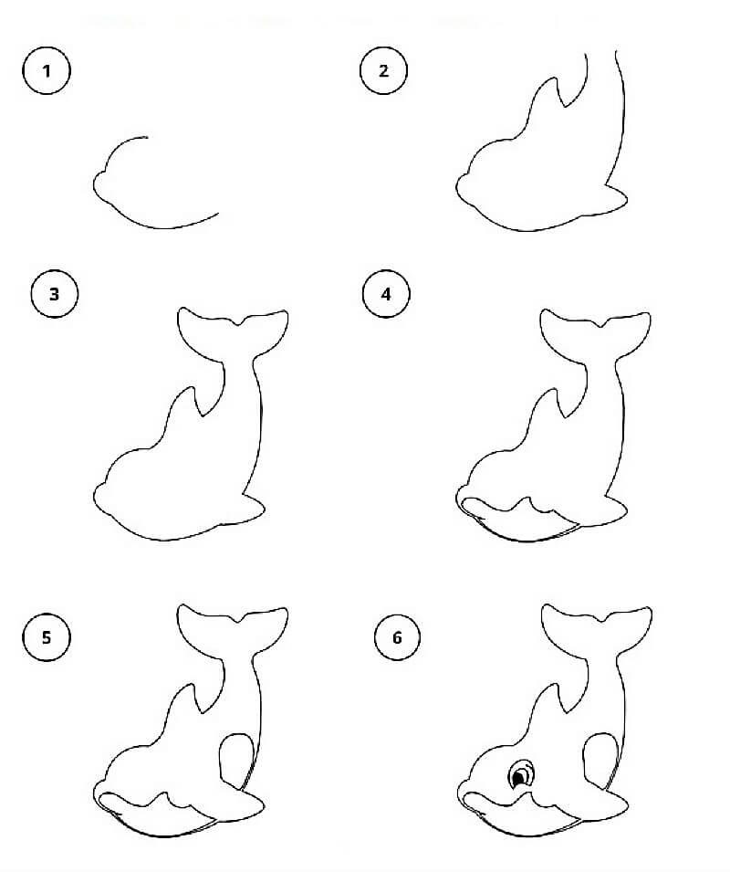 Eine Delphin-Idee 24 zeichnen ideen