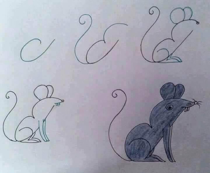 Eine einfache und unkomplizierte Maus zeichnen ideen