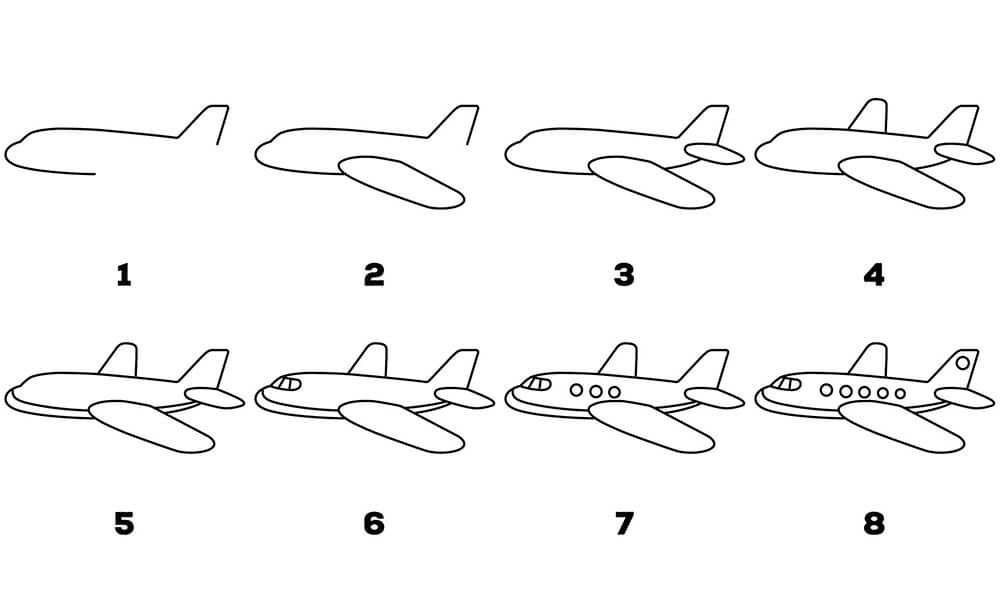 Eine Flugzeugidee 13 zeichnen ideen
