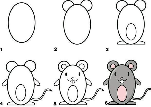 Eine süße Maus zeichnen ideen