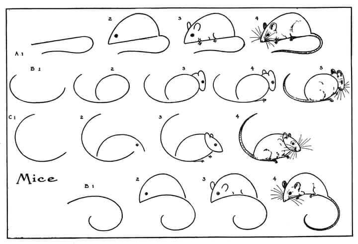 Einfache Mäuse zeichnen ideen