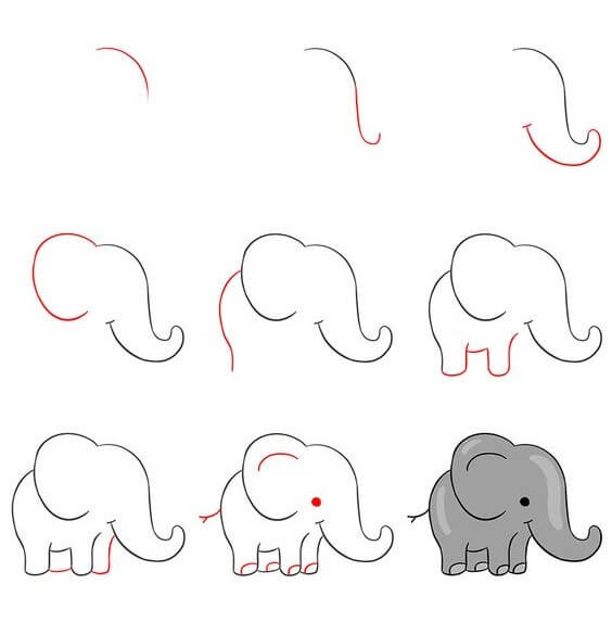 Elefantenidee (1) zeichnen ideen