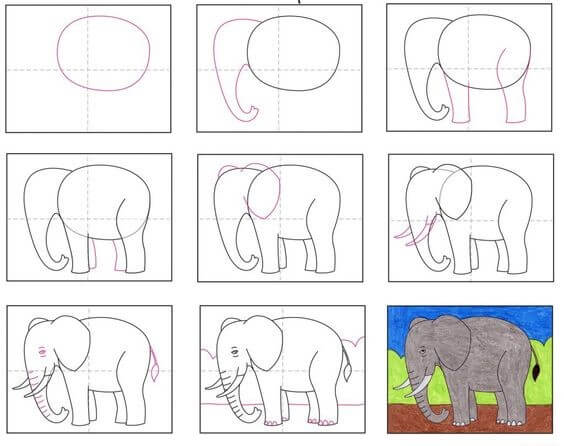 Elefantenidee (11) zeichnen ideen