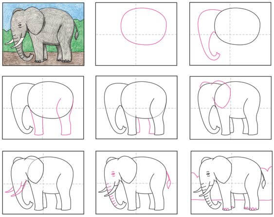 Elefantenidee (13) zeichnen ideen