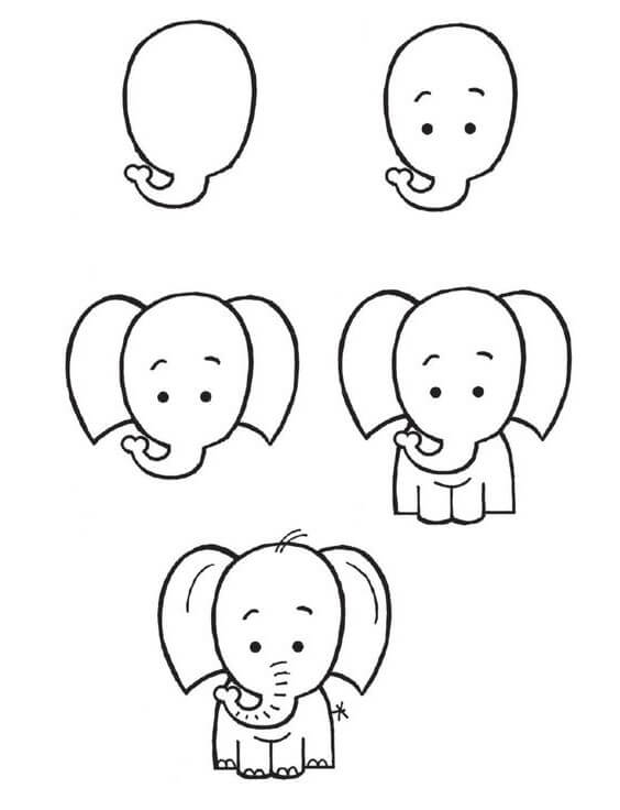 Elefantenidee (20) zeichnen ideen