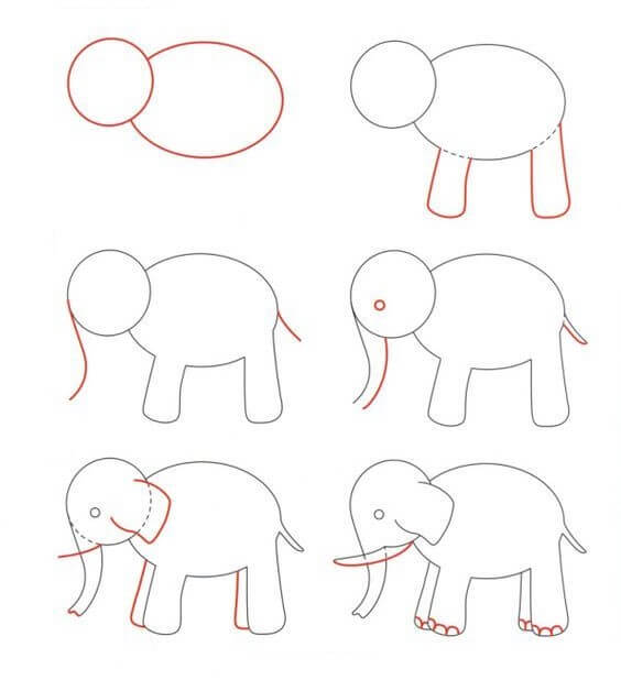 Elefantenidee (26) zeichnen ideen