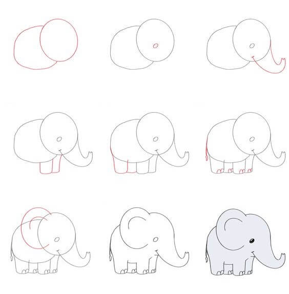 Elefantenidee (28) zeichnen ideen