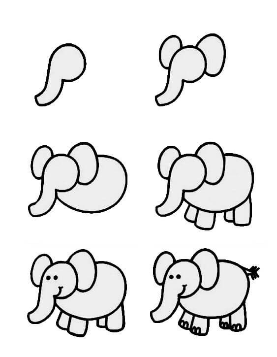 Elefantenidee (3) zeichnen ideen
