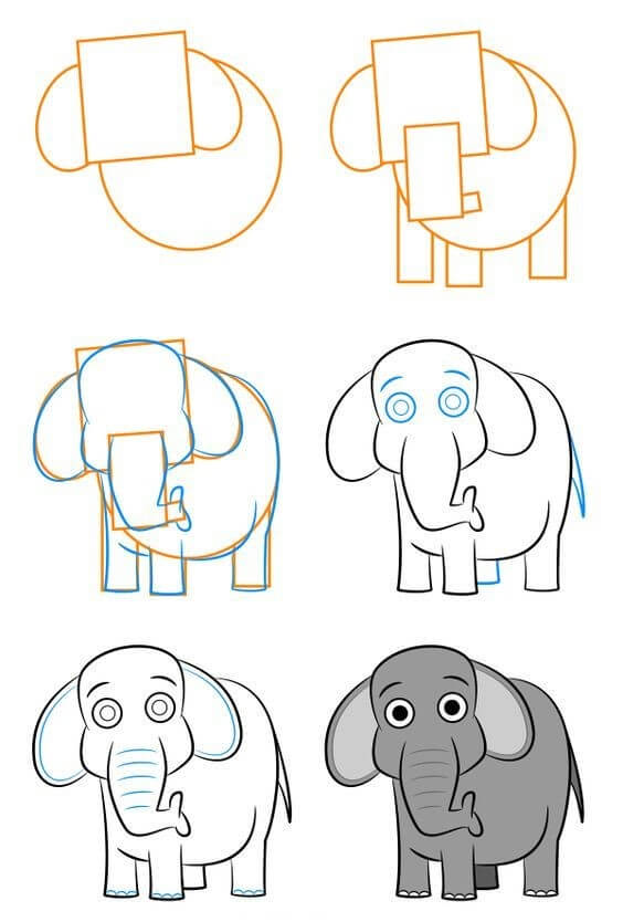 Elefantenidee (34) zeichnen ideen