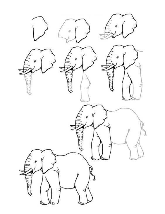 Elefantenidee (35) zeichnen ideen