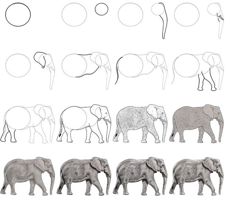 Elefantenidee (38) zeichnen ideen