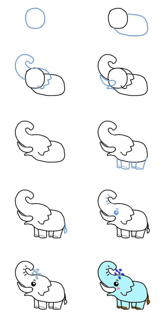 Elefantenidee (4) zeichnen ideen