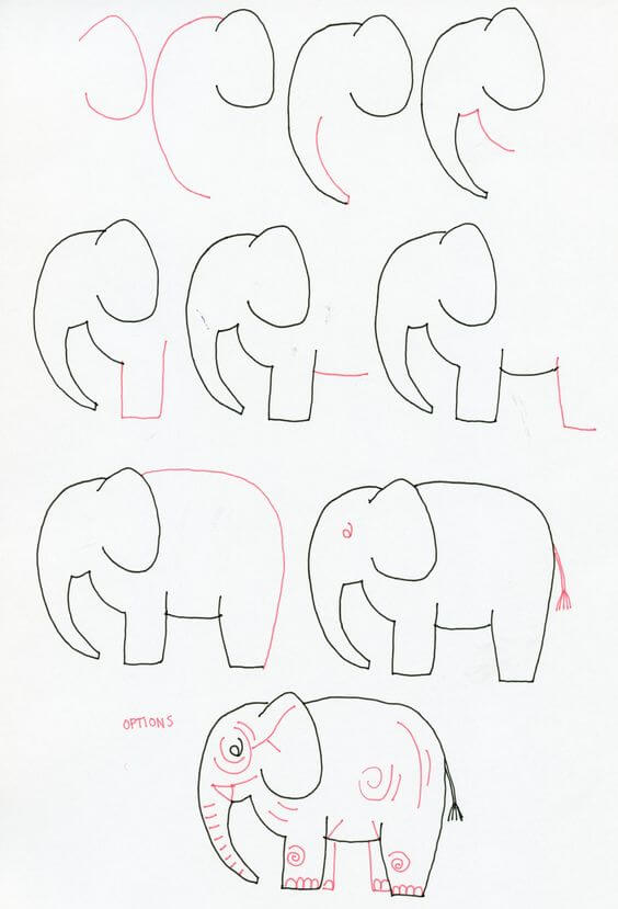 Elefantenidee (45) zeichnen ideen