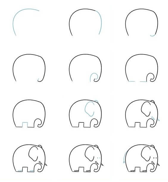 Elefantenidee (48) zeichnen ideen