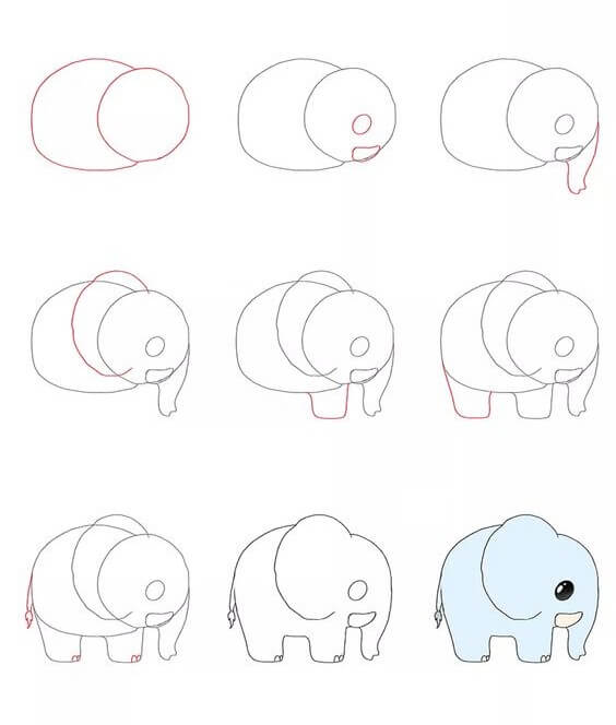 Elefantenidee (49) zeichnen ideen
