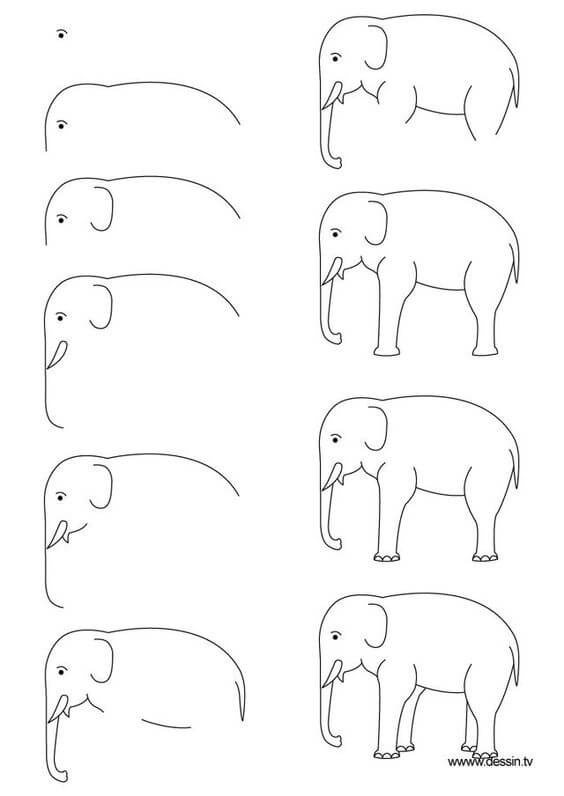 Elefantenidee (50) zeichnen ideen