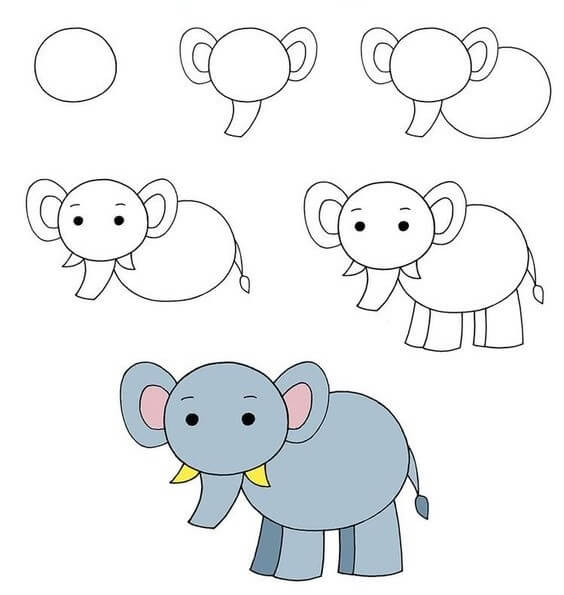 Elefantenidee (56) zeichnen ideen