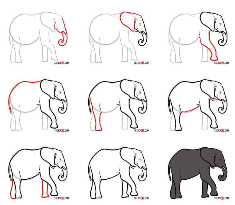 Elefantenidee (64) zeichnen ideen