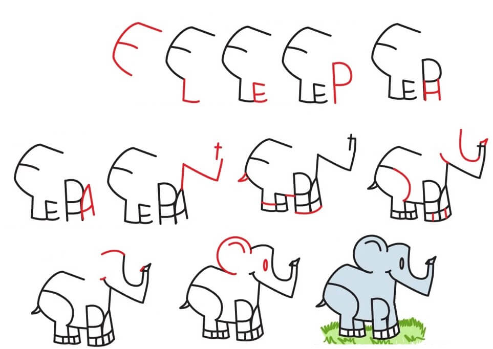 Elefantenidee (65) zeichnen ideen