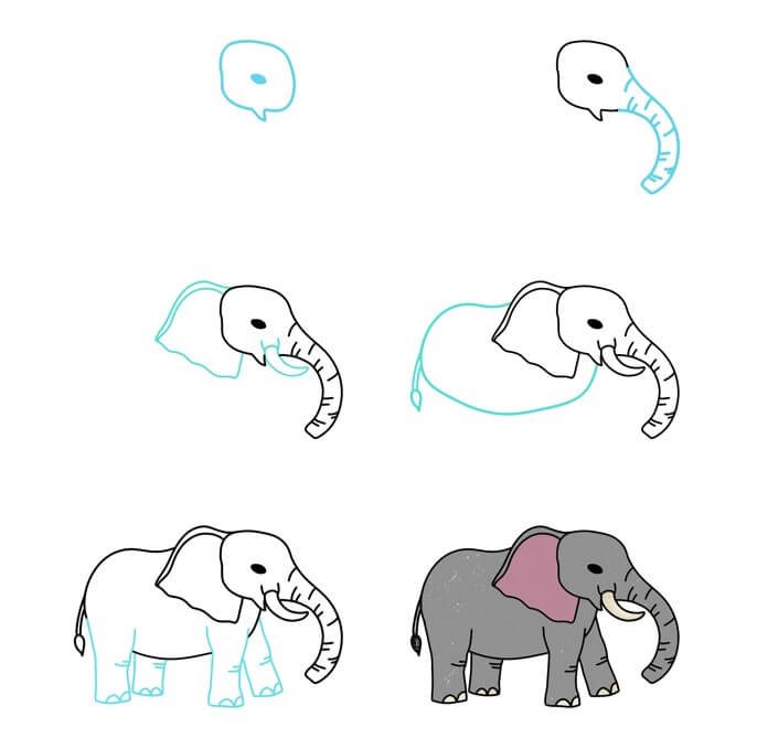 Elefantenidee (67) zeichnen ideen