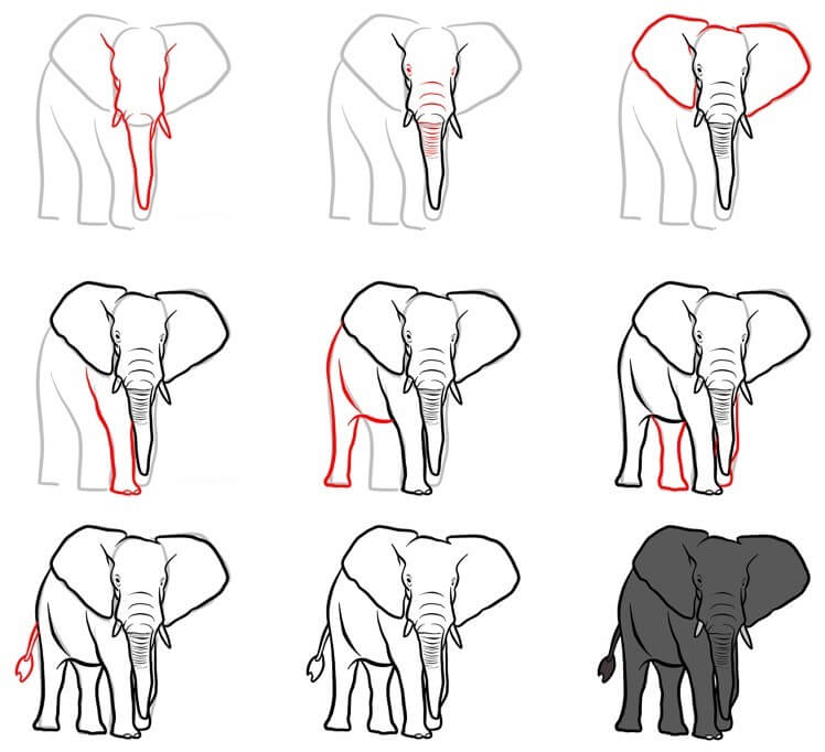 Elefantenidee (69) zeichnen ideen