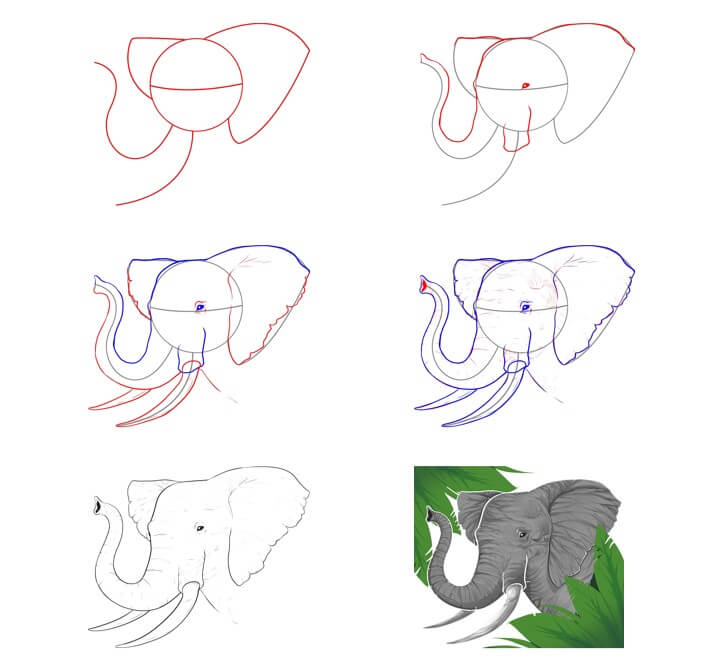 Elefantenidee (75) zeichnen ideen