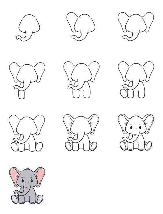 Elefantenidee (9) zeichnen ideen