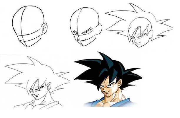 Goku-Kopf zeichnen ideen