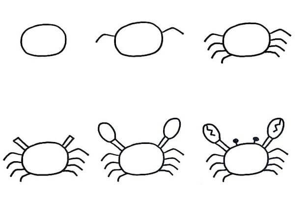 Zeichnen Lernen Krabbe – Idee 5